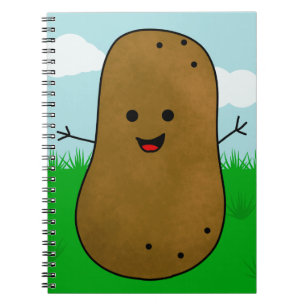 Carnet Joli pomme de terre heureux dans le jardin