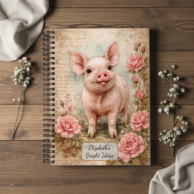 Carnet Joli Porcelet Vintage (Créateur téléchargé)
