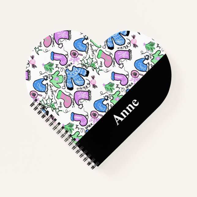 Carnet Joli pull de Noël laid gribouillis motif spirale (Devant)