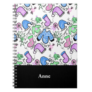 Carnet Joli pull de Noël laid motif gribouillis spirales