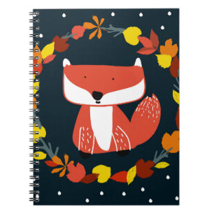 Carnet Joli renard sur un arrière - plan coloré