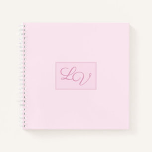 Carnet Joli rose et blanc doux