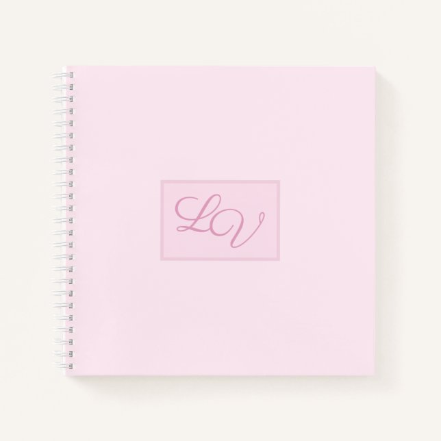 Carnet Joli rose et blanc doux (Devant)