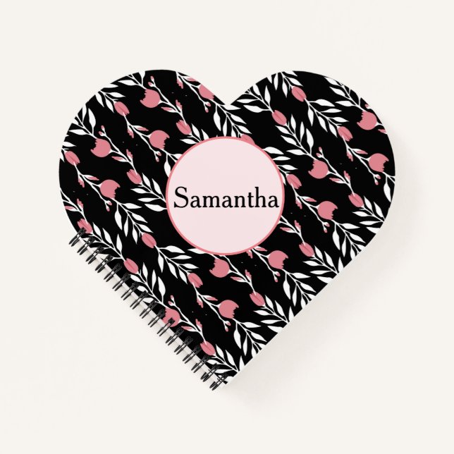 Carnet Joli Rose floral (Devant)