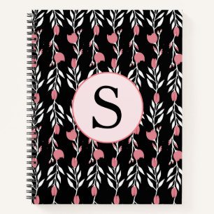 Carnet Joli rose Roses Monogramme Thème