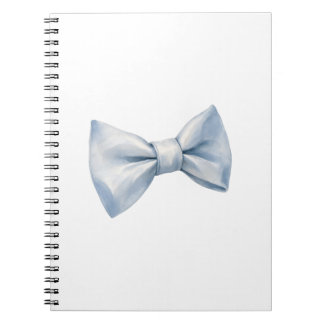 Carnet Joli Ruban Bleu Clair À Nœud Papillon Aquarelle Co