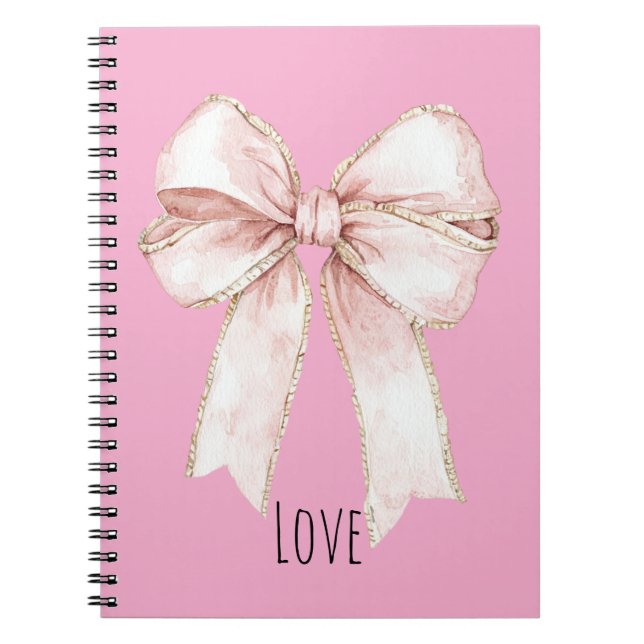 Carnet Joli Ruban Rose (Devant)