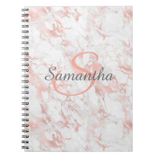 Carnet Joli script en marbre clair