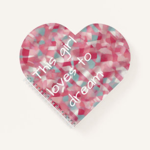 Carnet Joli slogan sur le coeur rose
