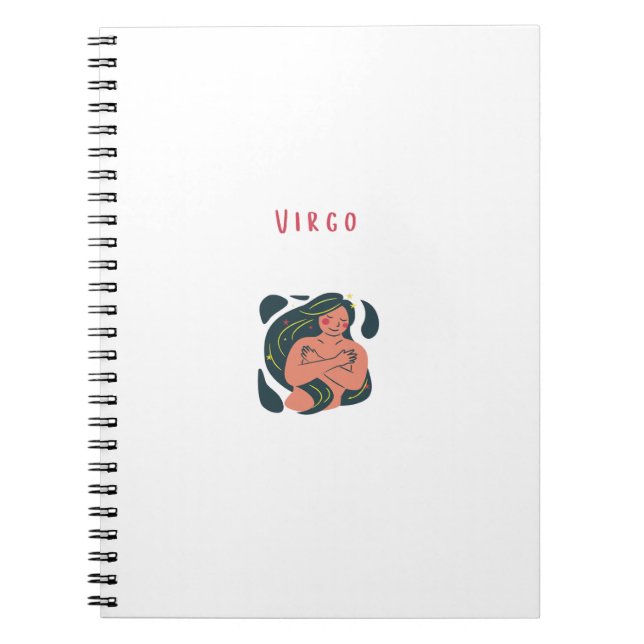 Carnet Joli Vierge, zodiaque, impression signe du zodiaqu (Devant)