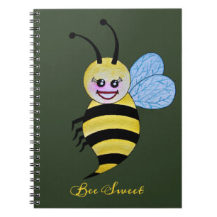 Carnet Jolie Abeille Aquarelle Avec Un Bon Sourire