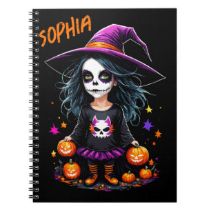 Carnet Jolie Adorable Kawaii Halloween sorcière