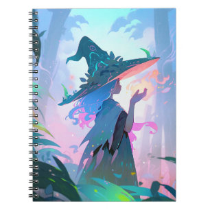 Carnet Jolie Anime sorcière fille Imaginaire Art