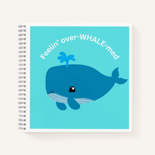 Carnet Jolie baleine submergée (Devant)
