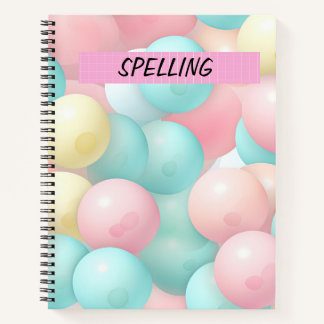 CARNET JOLIE BALLES DE PLAGE COULEUR PASTEL