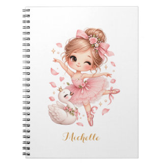 Carnet Jolie Douce Ballerine Princesse Cygne Personnalisé