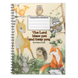Carnet Jolie école de bénie des animaux de bois