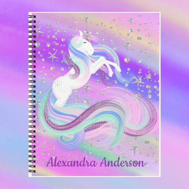 Carnet Jolie école Unicorn Silver Stars (Créateur téléchargé)
