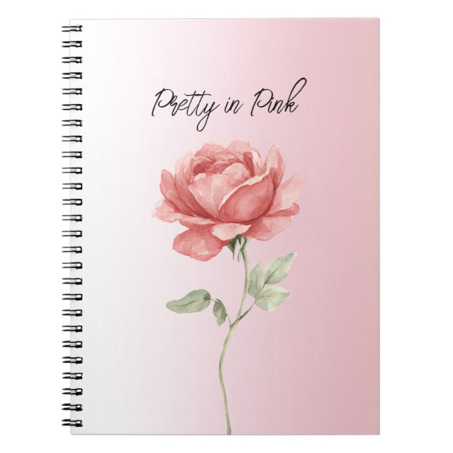 Carnet Jolie en rose rouge (Devant)