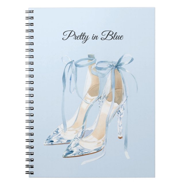 Carnet Jolie en talons hauts bleus (Devant)
