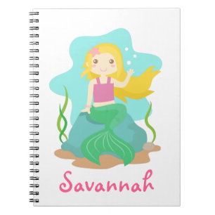 Carnet Jolie et belle sirène, pour les filles