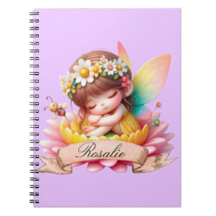 Carnet Jolie Fée Endormie Rêves Suaves Floraux Fantaisist