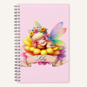 Carnet Jolie Fée Endormie Rêves Suaves Floraux Fantaisist