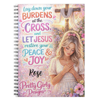 Carnet Jolie Fille Inspirante Florale Chrétienne Jésus