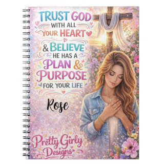 Carnet Jolie Fille Inspirante Florale Chrétienne Jésus