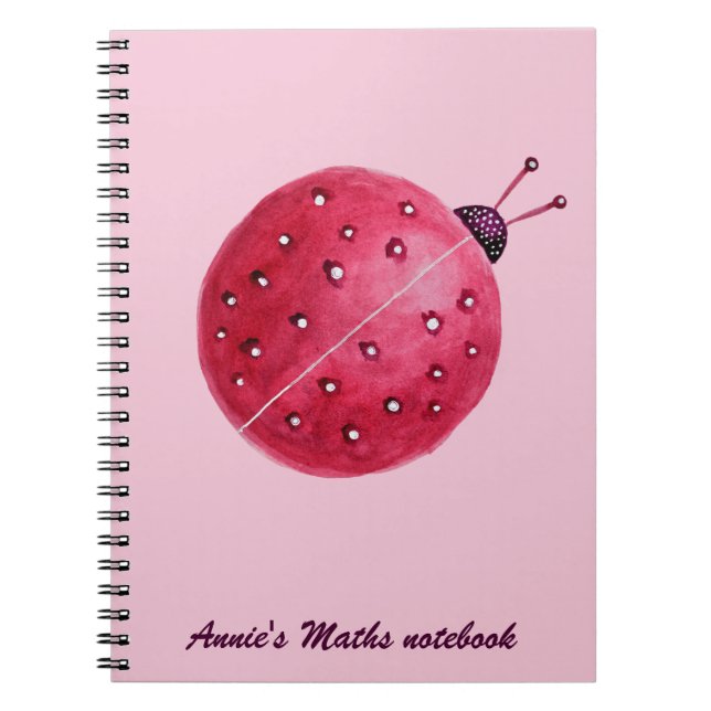 Carnet Jolie fille rose Ladybug enfants (Devant)