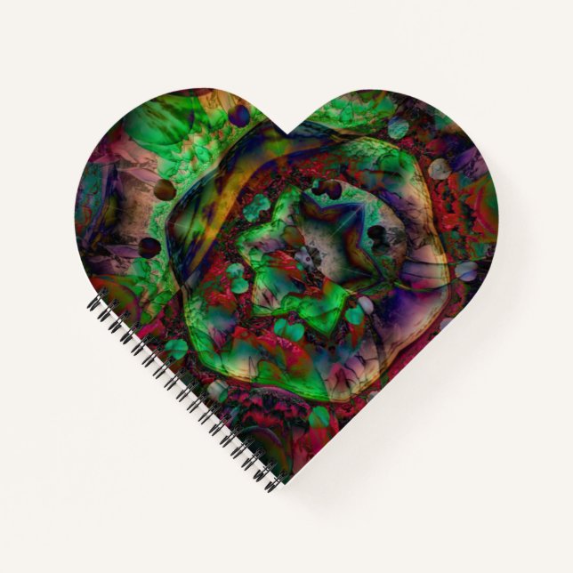 Carnet Jolie flambée de fleurs Abstraite (Devant)