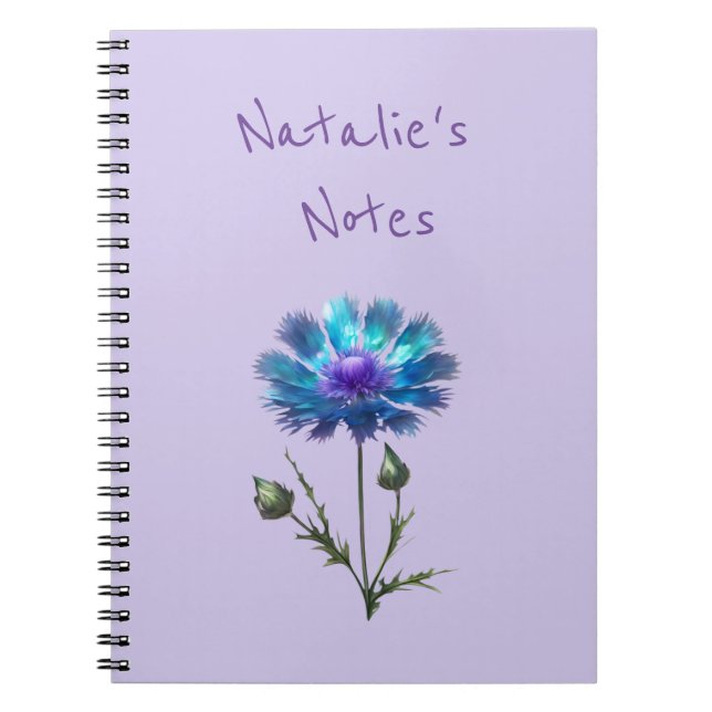 Carnet Jolie Fleur Bleue (Devant)