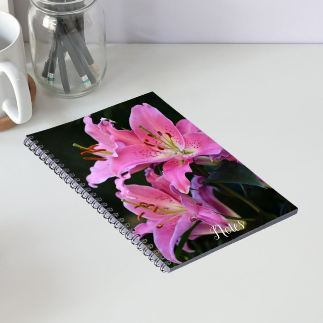 Carnet Jolie Fleur de Lys Rose Fleurit Floral (In Situ)