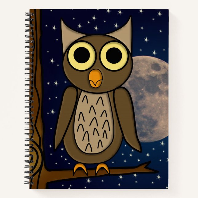Carnet Jolie œuvre d'art d'oiseau de la forêt (Devant)
