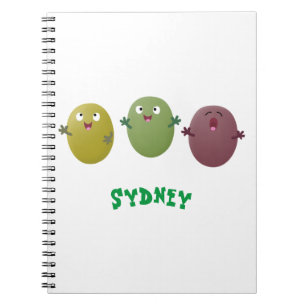 Carnet Jolie olives joyeux chantant dessin animé
