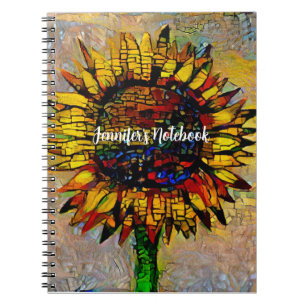 Carnet Jolie peinture Abstraite de tournesol