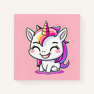 Carnet Jolie peinture colorée magique Happy Unicorn  