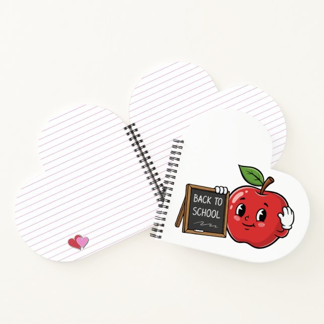 Carnet Jolie pomme de rentrée scolaire (Intérieur)