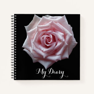 Carnet Jolie rose rose rose fleur noir boho tendance