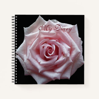 Carnet Jolie rose rose rose fleur noir boho tendance