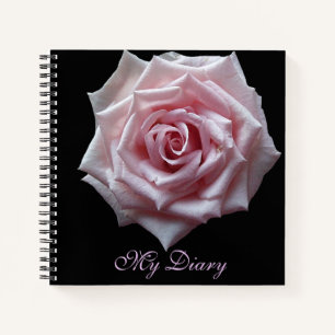 Carnet Jolie rose rose rose fleur noir boho tendance