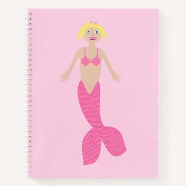 Carnet Jolie sirène d'Imaginaire rose (Devant)