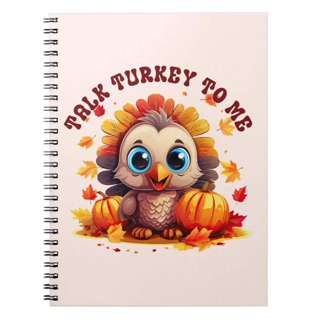 Carnet Jolie Turquie et feuillage d'automne (Devant)