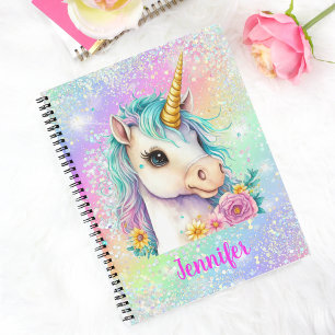 Carnet Jolie Unicorn Sparkle Rainbow School