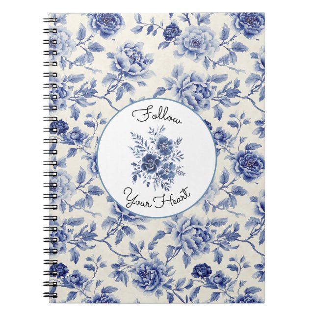 Carnet Jolies Fleurs Bleues   (Devant)