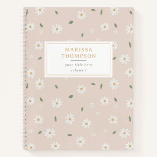 Carnet Jolies Fleurs de Marguerite et Feuillage