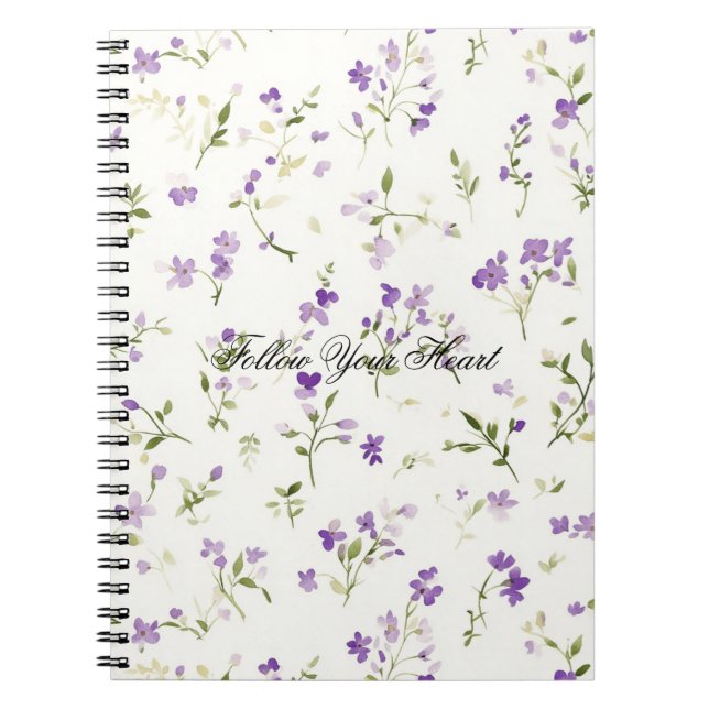 Carnet Jolies Fleurs Lavande (Devant)