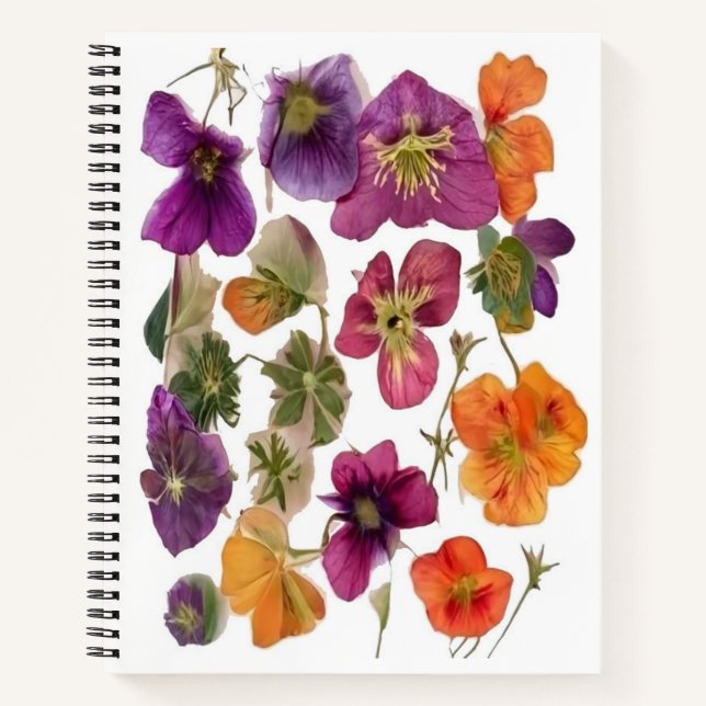 Carnet Jolies Fleurs Pressées - (Devant)