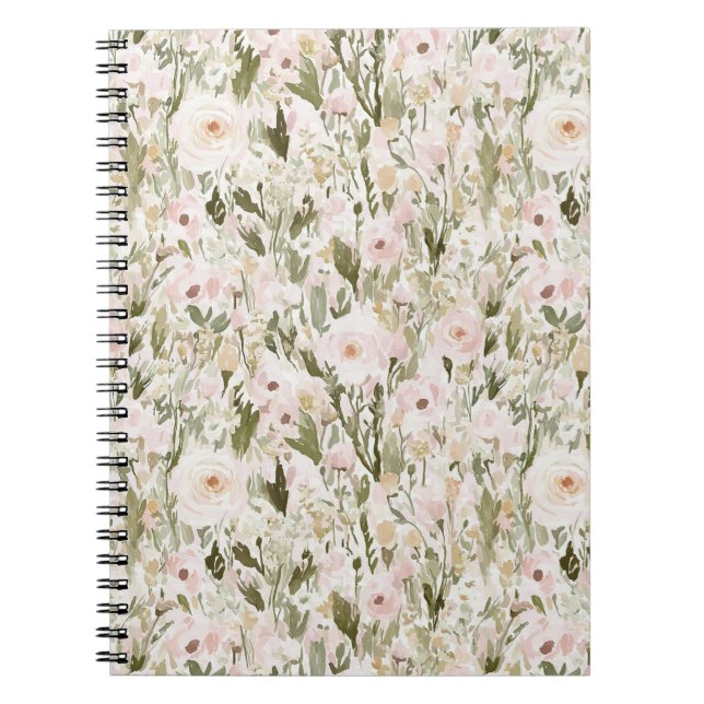 Carnet Jolies Fleurs Rose Blush (Devant)
