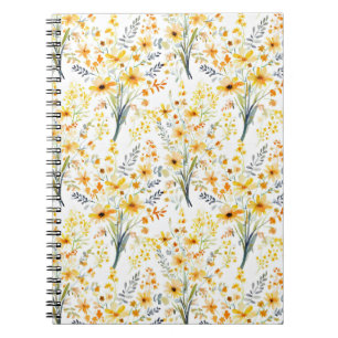 Carnet Jolies fleurs sauvages jaunes de printemps